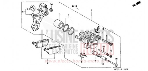 ETRIER DE FREIN ARRIERE CBR900RRY de 2000